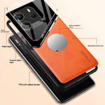 For Xiaomi Redmi Note 14 4G (163.25mm) Case Leather Coated PC + TPU Phone Back Cover
