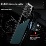For Xiaomi Redmi Note 14 4G (163.25mm) Case Leather Coated PC + TPU Phone Back Cover