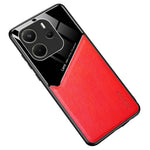 For Xiaomi Redmi Note 14 4G (163.25mm) Case Leather Coated PC + TPU Phone Back Cover
