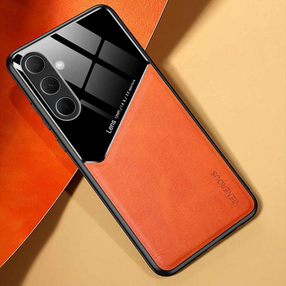 For Samsung Galaxy A56 5G Case Leather Coated PC + TPU Phone Back Cover