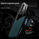 For Samsung Galaxy A56 5G Case Leather Coated PC + TPU Phone Back Cover