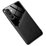 For Samsung Galaxy A56 5G Case Leather Coated PC + TPU Phone Back Cover
