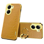 For Xiaomi Redmi Turbo 4 5G Case TPU + PU Kickstand Phone Cover Crocodile Texture Electroplating