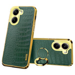 For Xiaomi Redmi Turbo 4 5G Case TPU + PU Kickstand Phone Cover Crocodile Texture Electroplating
