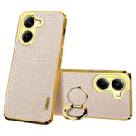 For Xiaomi Redmi Turbo 4 5G Case TPU + PU Kickstand Phone Cover Crocodile Texture Electroplating