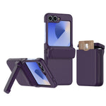 For Samsung Galaxy Z Flip7 FE 5G / Z Flip6 5G Case Spring Hinge Kickstand PC Folding Phone Cover with Card Slot