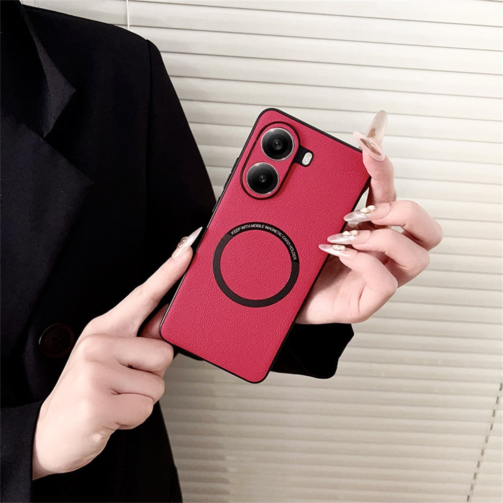 For Xiaomi Poco X7 Pro 5G Magnetic Case Anti-Drop PU Leather + TPU Cover