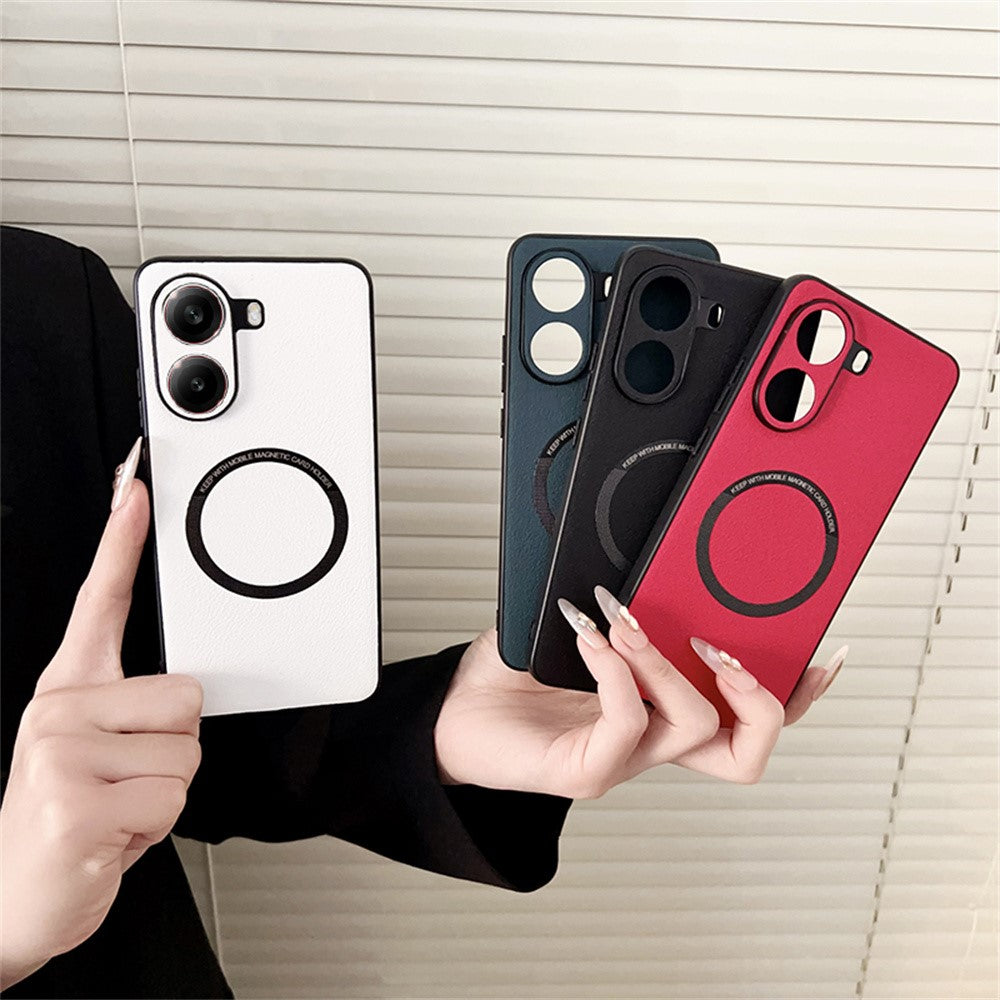For Xiaomi Poco X7 Pro 5G Magnetic Case Anti-Drop PU Leather + TPU Cover