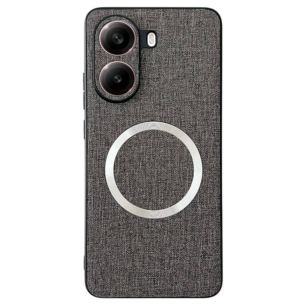 For Xiaomi Poco X7 Pro 5G Magnetic Case Drop-Proof TPU + Cloth Back Phone Cover