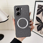 For Xiaomi Poco X7 Pro 5G Magnetic Case Drop-Proof TPU + Cloth Back Phone Cover