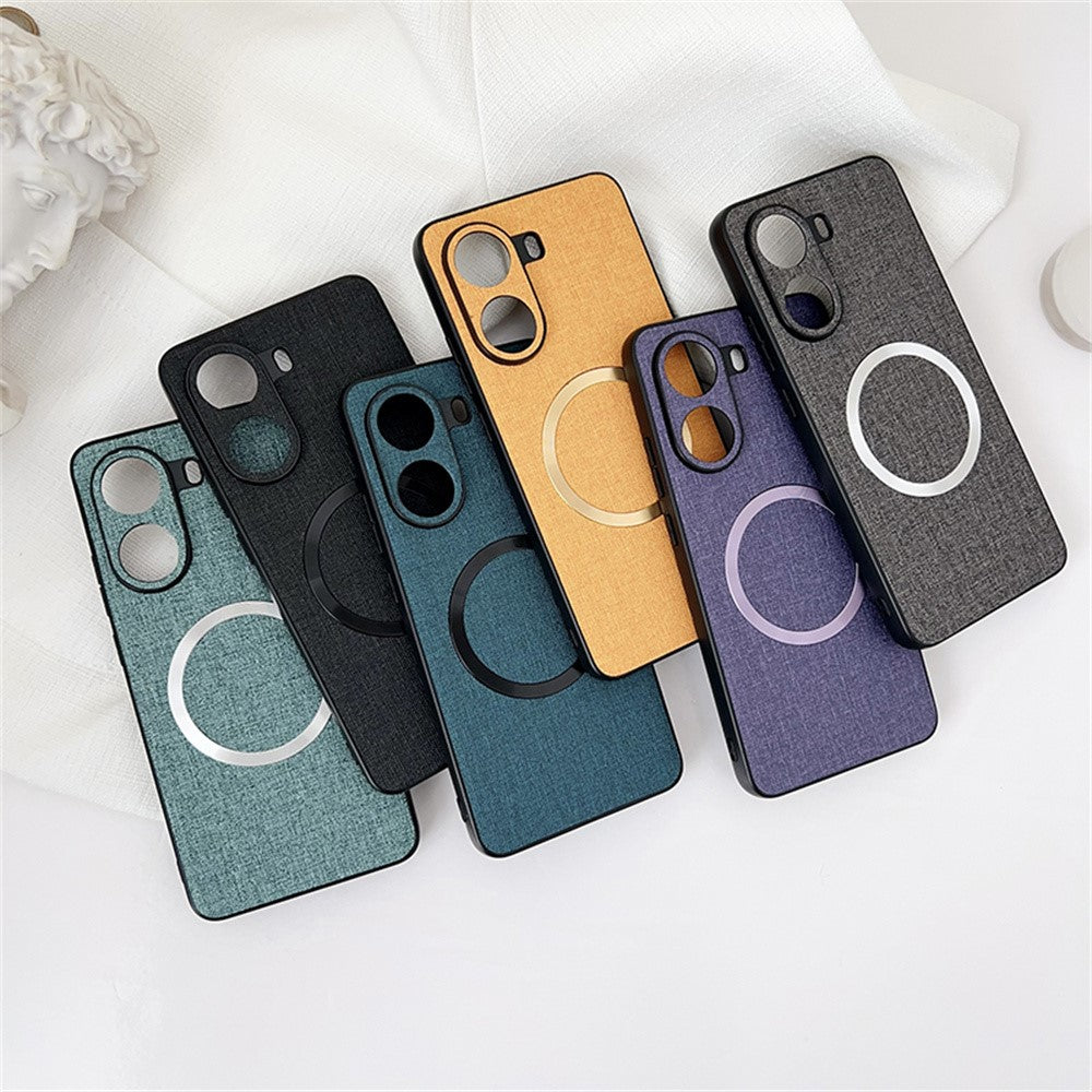 For Xiaomi Poco X7 Pro 5G Magnetic Case Drop-Proof TPU + Cloth Back Phone Cover