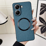 For Xiaomi Poco X7 Pro 5G Magnetic Case Drop-Proof TPU + Cloth Back Phone Cover