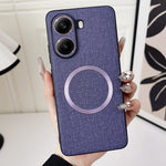 For Xiaomi Poco X7 Pro 5G Magnetic Case Drop-Proof TPU + Cloth Back Phone Cover