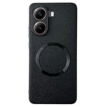 For Xiaomi Poco X7 Pro 5G Magnetic Case Litchi Texture PU Leather + TPU Phone Back Cover