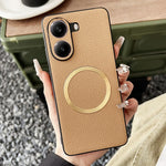 For Xiaomi Poco X7 Pro 5G Magnetic Case Litchi Texture PU Leather + TPU Phone Back Cover