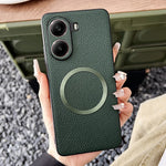 For Xiaomi Poco X7 Pro 5G Magnetic Case Litchi Texture PU Leather + TPU Phone Back Cover