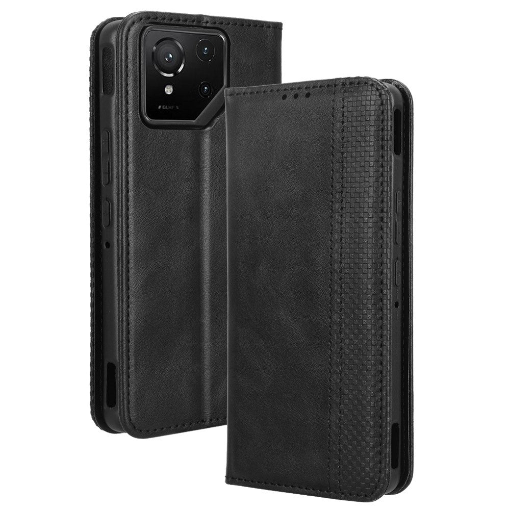 For Asus ROG Phone 9 5G / Phone 9 Pro 5G Case Wallet Stand Retro Texture Leather Phone Cover