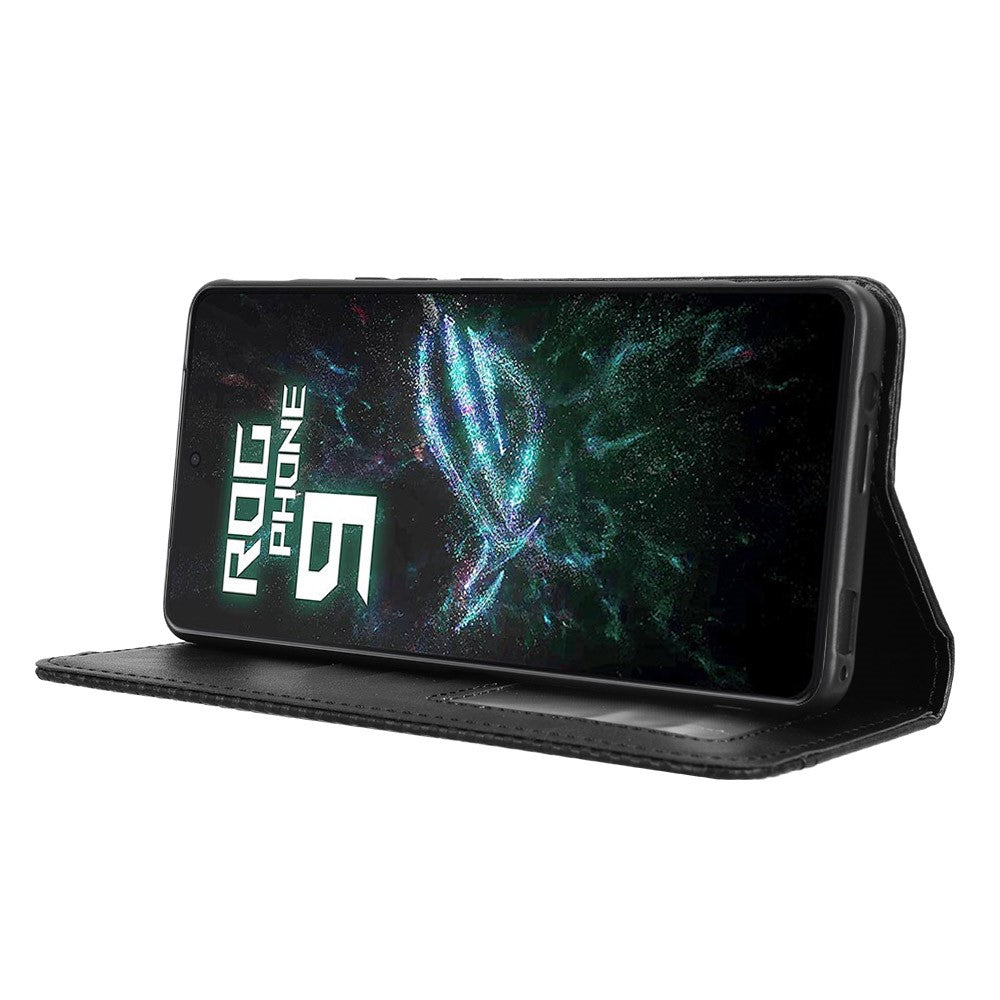 For Asus ROG Phone 9 5G / Phone 9 Pro 5G Case Wallet Stand Retro Texture Leather Phone Cover