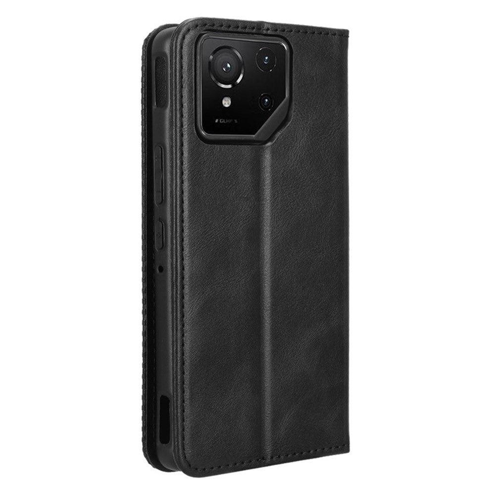 For Asus ROG Phone 9 5G / Phone 9 Pro 5G Case Wallet Stand Retro Texture Leather Phone Cover