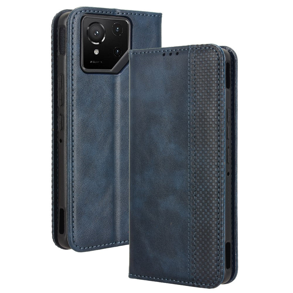 For Asus ROG Phone 9 5G / Phone 9 Pro 5G Case Wallet Stand Retro Texture Leather Phone Cover