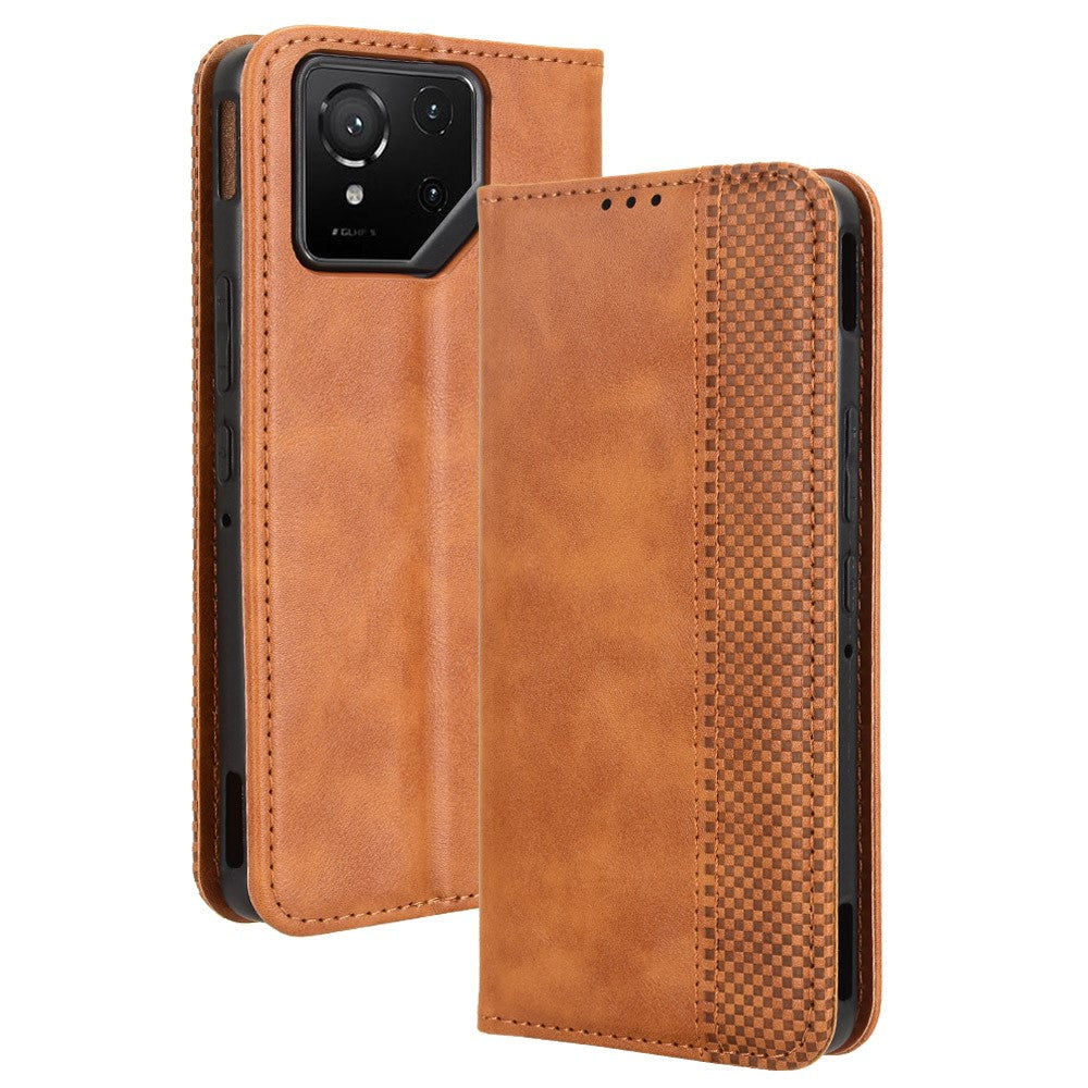 For Asus ROG Phone 9 5G / Phone 9 Pro 5G Case Wallet Stand Retro Texture Leather Phone Cover