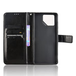 For Asus ROG Phone 9 5G / Phone 9 Pro 5G Case Crazy Horse Texture PU Leather Phone Wallet Cover