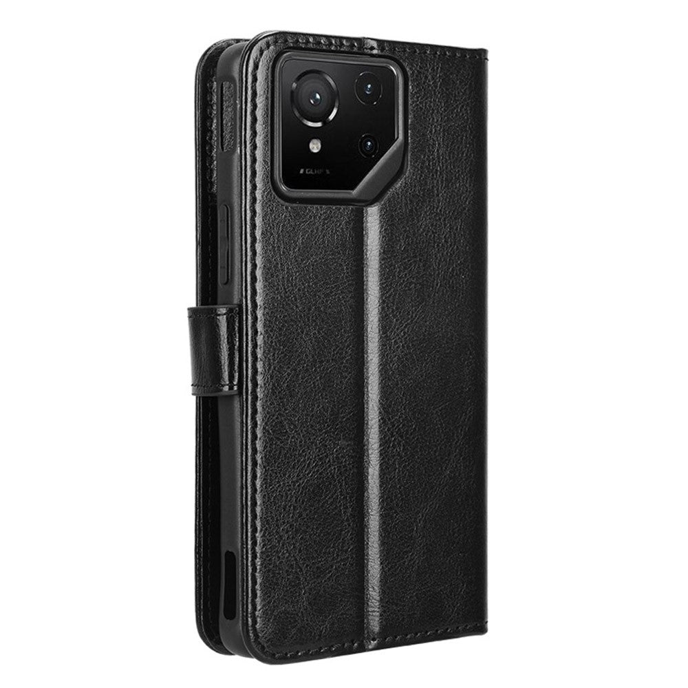 For Asus ROG Phone 9 5G / Phone 9 Pro 5G Case Crazy Horse Texture PU Leather Phone Wallet Cover