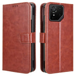 For Asus ROG Phone 9 5G / Phone 9 Pro 5G Case Crazy Horse Texture PU Leather Phone Wallet Cover