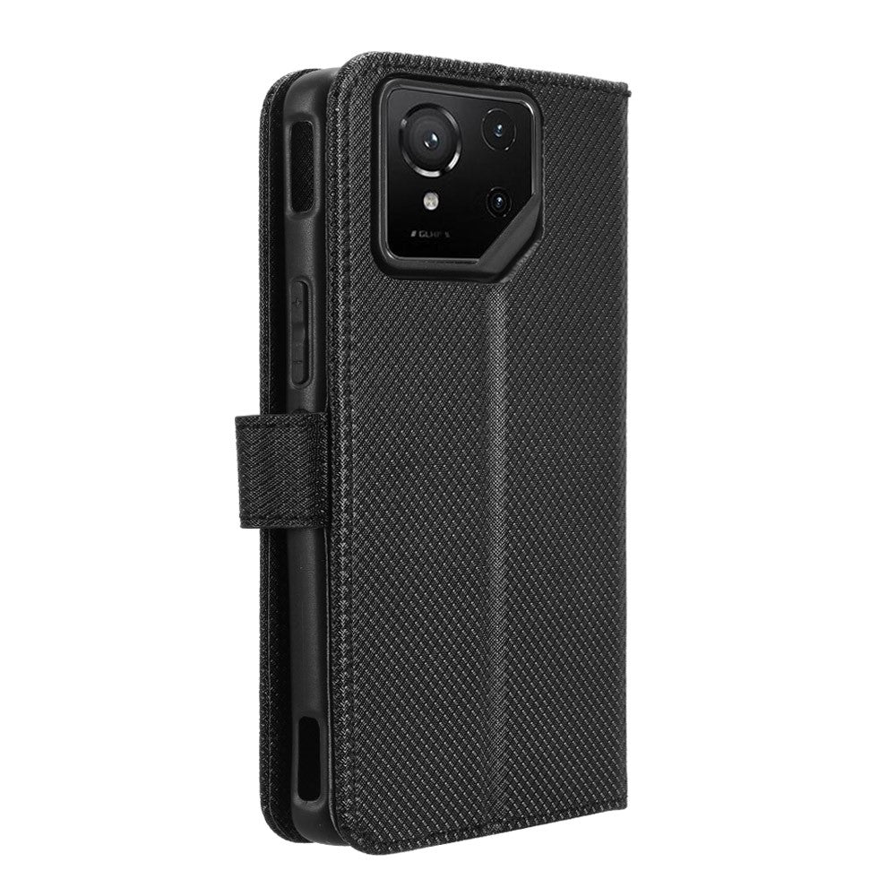 Til Asus ROG Phone 9 5G / Phone 9 Pro 5G Etui PU Læder Diamanttekstur Pung Telefoncover
