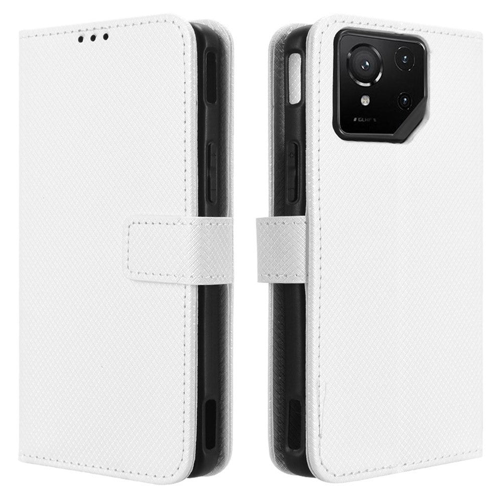 Til Asus ROG Phone 9 5G / Phone 9 Pro 5G Etui PU Læder Diamanttekstur Pung Telefoncover