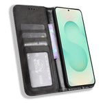 For Samsung Galaxy S25 Edge Case Wallet Stand Retro Texture Leather Phone Cover