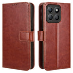 For Honor X8c 4G Case Crazy Horse Texture PU Leather Phone Wallet Cover