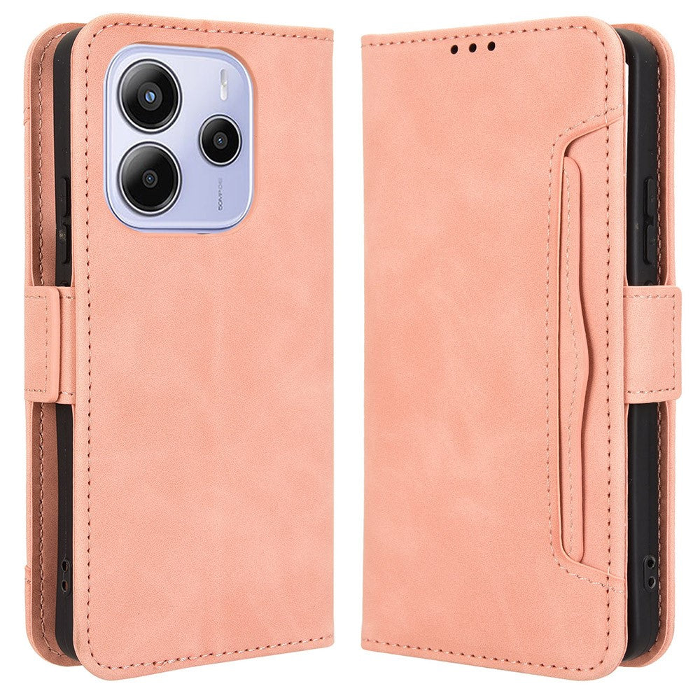 For Xiaomi Redmi Note 14 4G (164.84mm) Case Wallet Leather Phone Cover with Multiple Card Slots