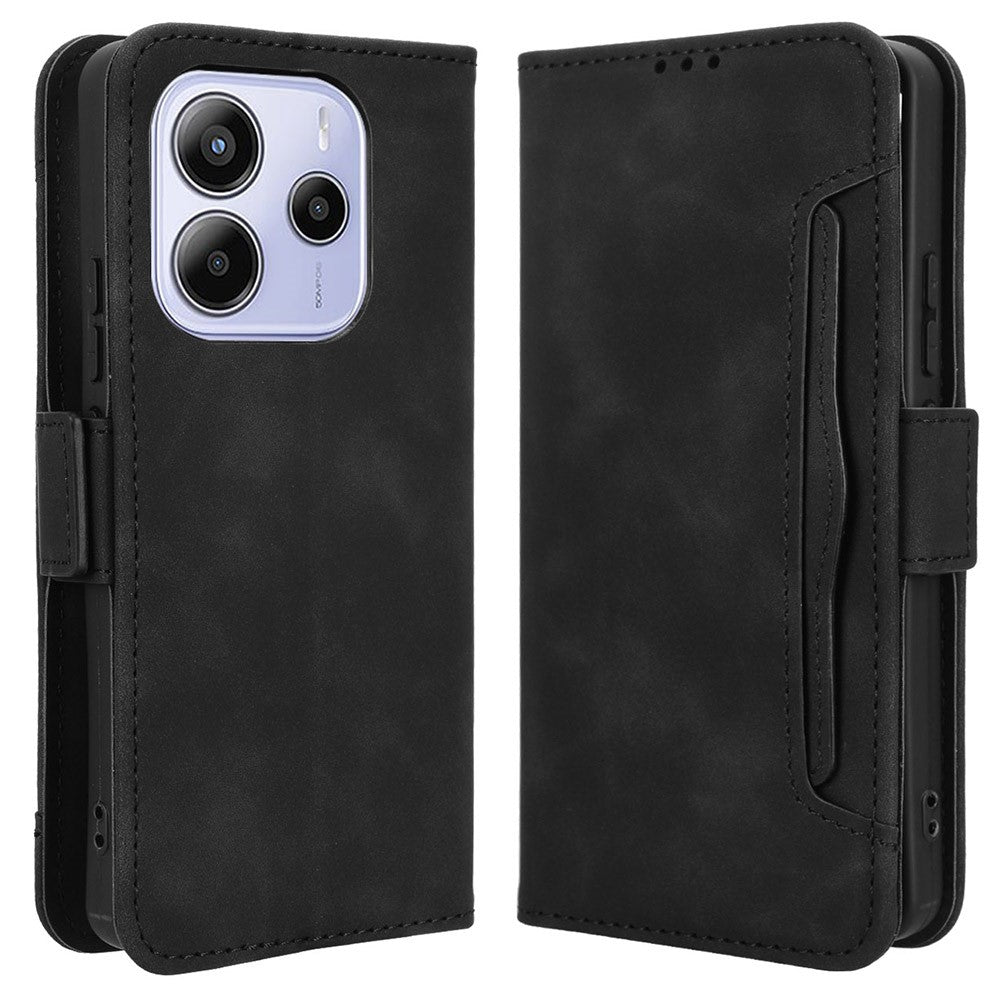 For Xiaomi Redmi Note 14 4G (164.84mm) Case Wallet Leather Phone Cover with Multiple Card Slots