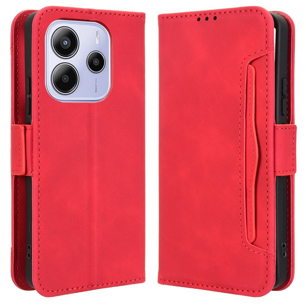 For Xiaomi Redmi Note 14 4G (164.84mm) Case Wallet Leather Phone Cover with Multiple Card Slots