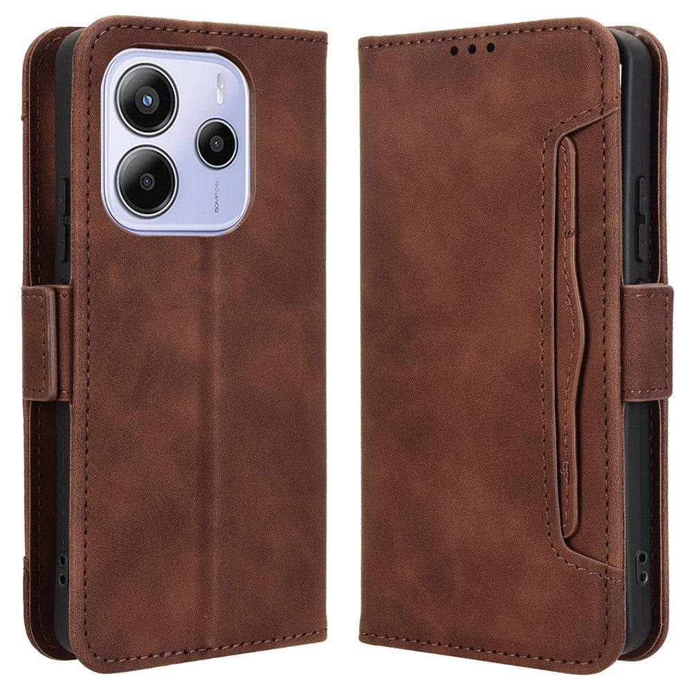 For Xiaomi Redmi Note 14 4G (164.84mm) Case Wallet Leather Phone Cover with Multiple Card Slots