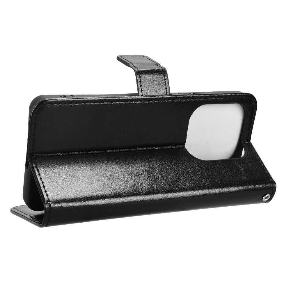For Xiaomi Redmi Note 14 4G (164.84mm) Case Crazy Horse Texture PU Leather Phone Wallet Cover