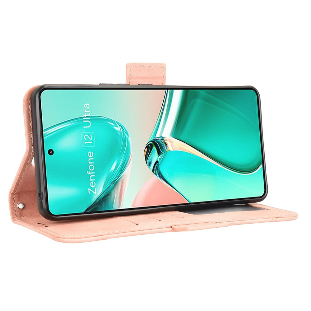 Til Asus Zenfone 12 Ultra 5G Cover Pung Læder Telefoncover med Flere Kortlommer