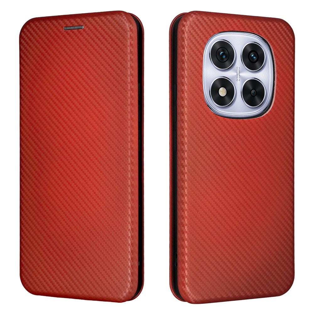 For Xiaomi Redmi Note 14 Pro 4G Case Carbon Fiber Texture Drop-Proof PU Leather Phone Cover