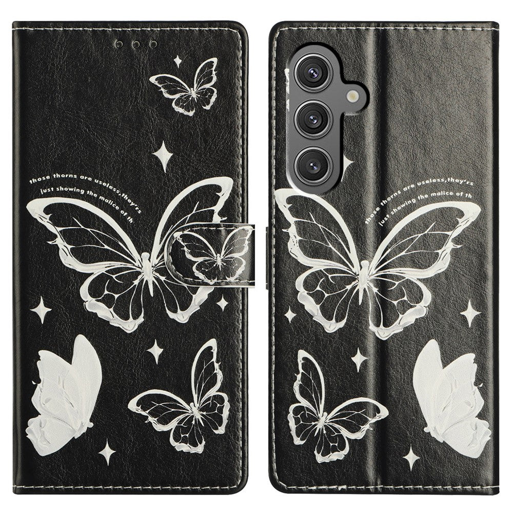 Samsung Galaxy A25 5G (Global) (161,0 x 76,5 x 8,3 mm) Läderfodral Mönstertryck Plånboksfodral Flipfodral
