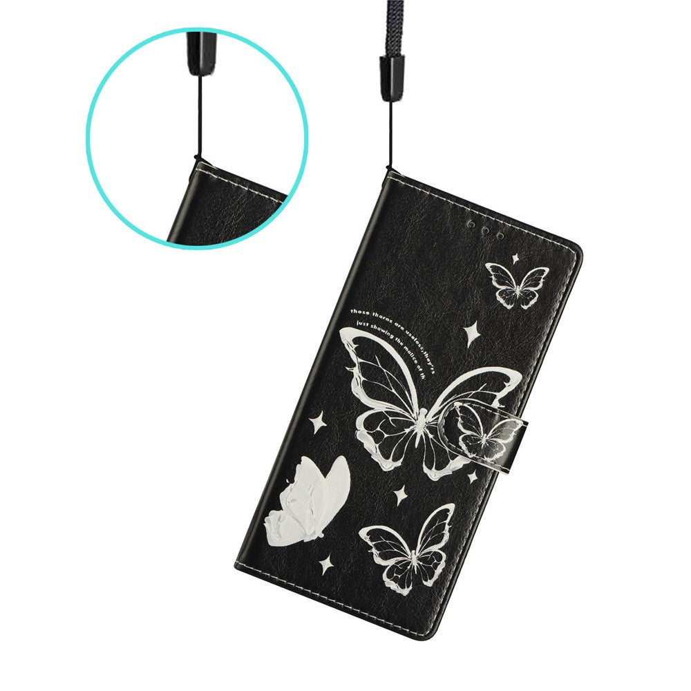 Samsung Galaxy A25 5G (Global) (161,0 x 76,5 x 8,3 mm) Läderfodral Mönstertryck Plånboksfodral Flipfodral