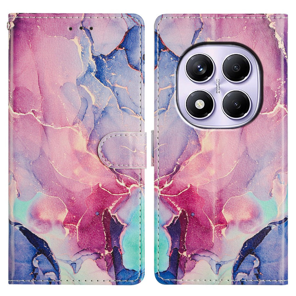 For Xiaomi Redmi Note 14 Pro 4G Wallet Phone Case PU Leather Flip Cover with Stand Card Holder Painted Design