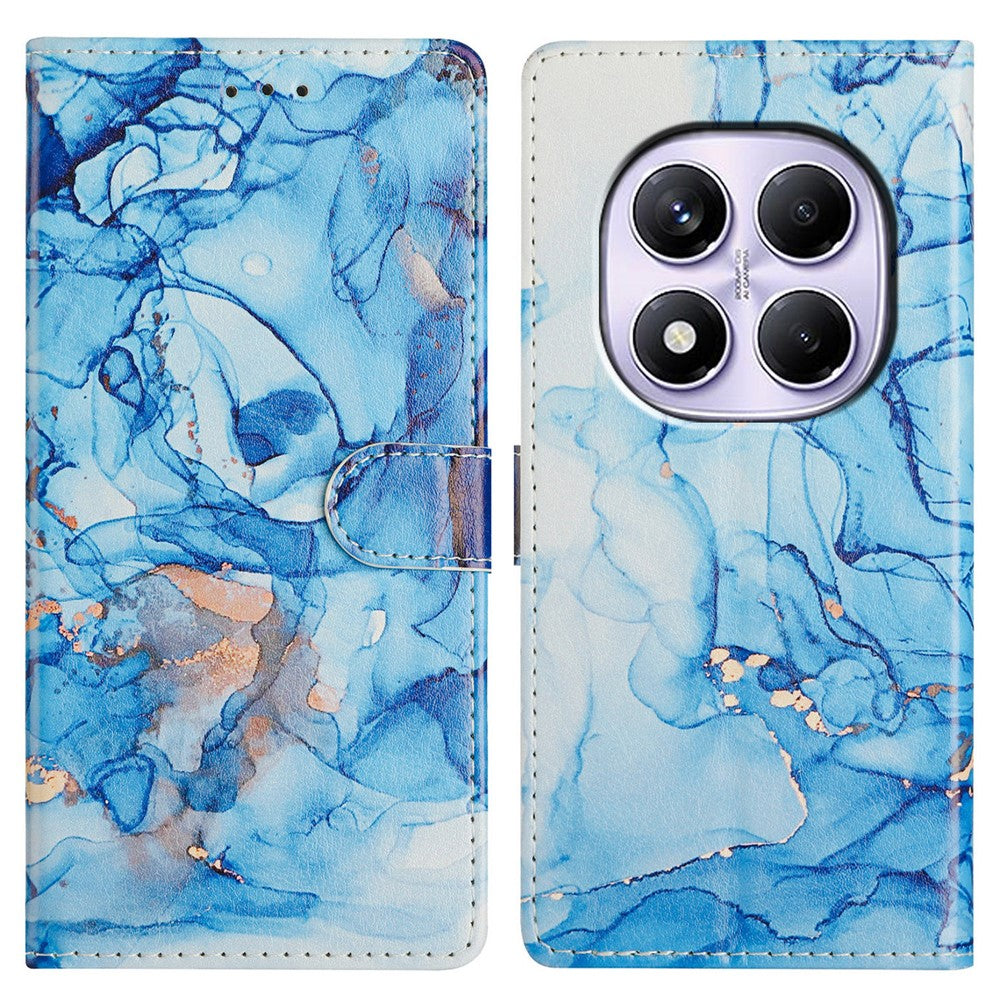 For Xiaomi Redmi Note 14 Pro 4G Wallet Phone Case PU Leather Flip Cover with Stand Card Holder Painted Design