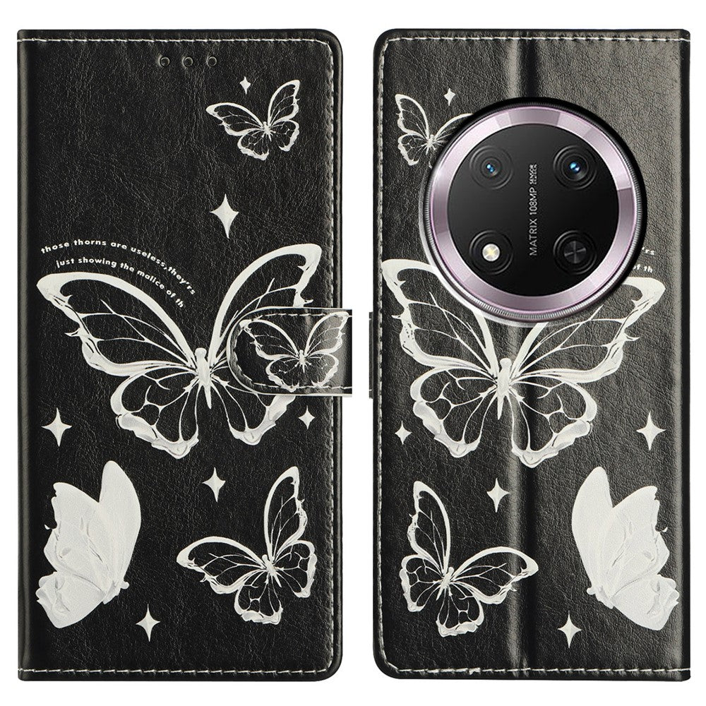 Phone Case for Honor Magic7 Lite 5G / X9c 5G / X60 Pro 5G Wallet PU Leather Flip Cover with Stand Painted Design