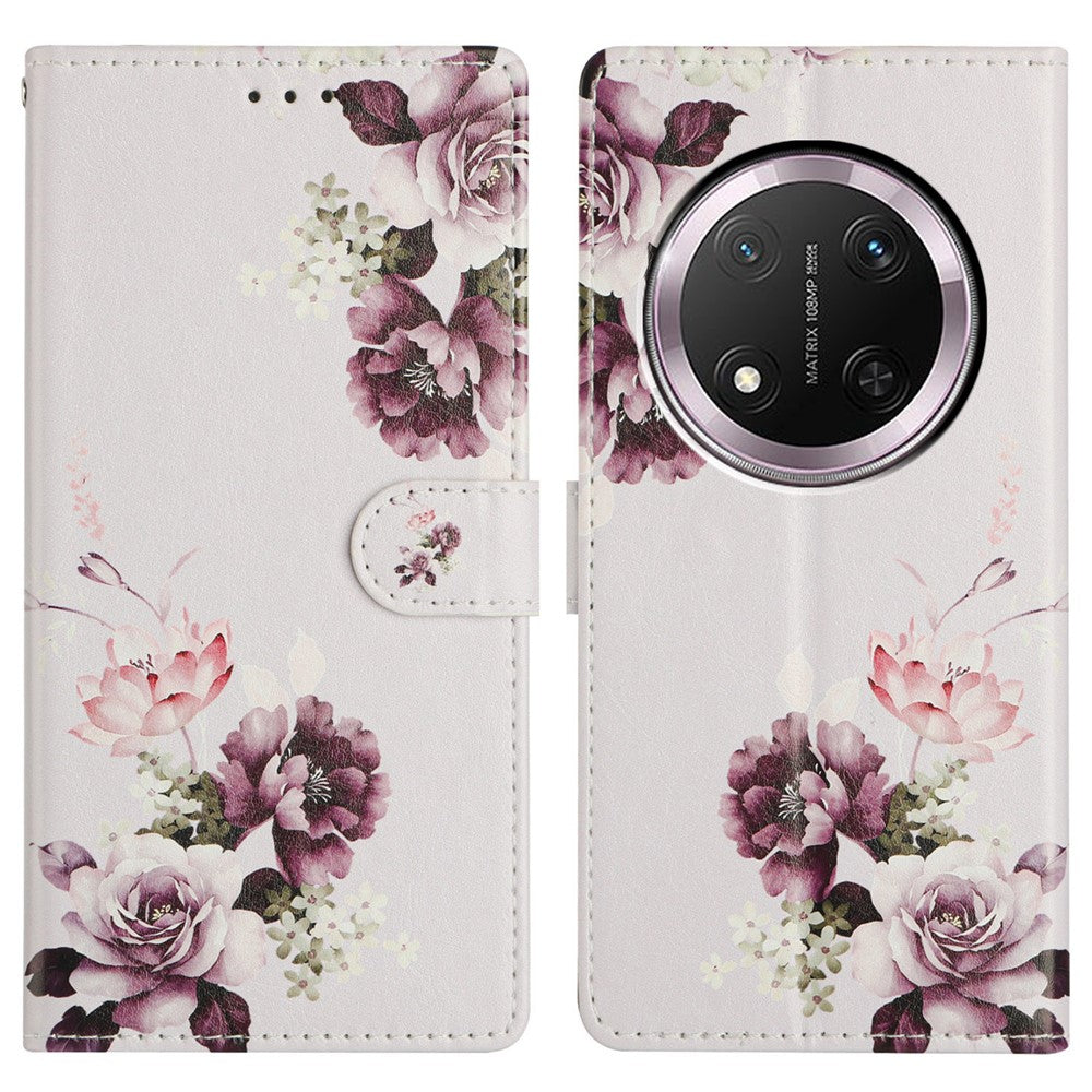 Phone Case for Honor Magic7 Lite 5G / X9c 5G / X60 Pro 5G Wallet PU Leather Flip Cover with Stand Painted Design