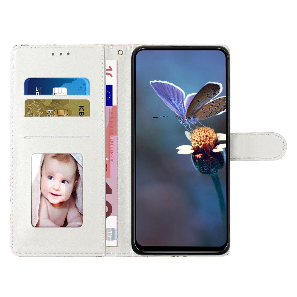 For Honor Magic7 Pro 5G Wallet Phone Case PU Leather Flip Cover with Stand Card Holder Painted Design