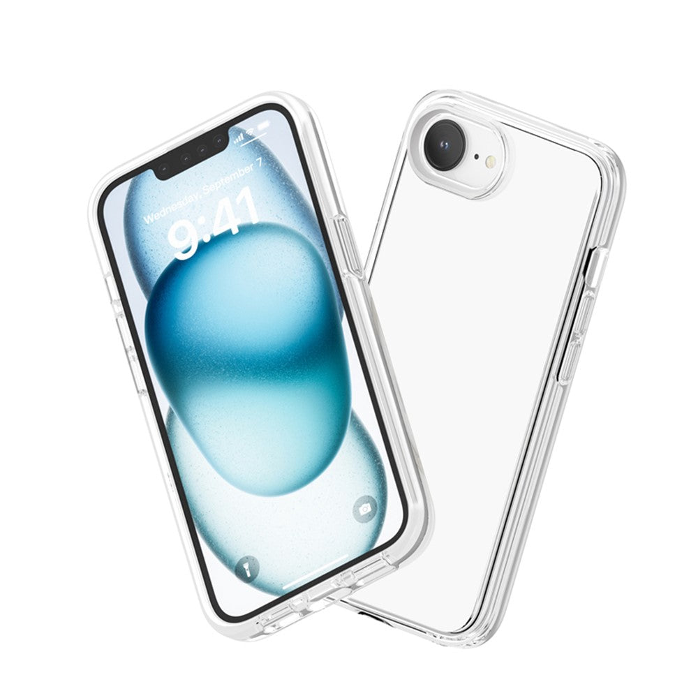 For iPhone 17th / 16th Magnetic Case Support Wireless Charging PC + TPU Clear Phone Cover