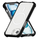 For iPhone 17e / 16e Case Clear Acrylic Magnetic TPU + TPE + PC Shockproof Phone Cover
