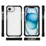 For iPhone 17e / 16e Case Clear Acrylic Magnetic TPU + TPE + PC Shockproof Phone Cover
