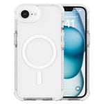 For iPhone 17e / 16e Case Clear Acrylic Magnetic TPU + TPE + PC Shockproof Phone Cover